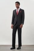 Siyah Düz Mono Yaka Yünlü 6 Drop Comfort Fit Classic Takım Elbise 1001245180 thumbnail 2