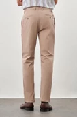 Koyu Bej Pamuklu Yandan Cepli Casual Slim Fit Chino Pantolon 1003245168 thumbnail 4