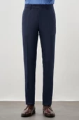 Lacivert Esnek Yandan Cepli Slim Fit Classic Pantolon 1003245209 - 1