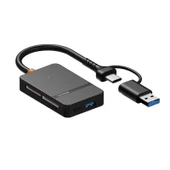 PrimeX ADS-316 Type C + USB3.0 8 in 1 Kart Okuyucu, USB Type C Compact Flash Kart okuyucu, Type C Çoklu Kart Okuyucu - 1