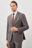 Koyu Vizon Mono Yaka 6 Drop Comfort Fit Classic Takım Elbise 1001245162 - 3