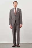 Koyu Vizon Mono Yaka 6 Drop Comfort Fit Classic Takım Elbise 1001245162 - 1