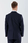 Lacivert Gabardin Mono Yaka 6 Drop Comfort Fit Rahat Kesim Basic Takım Elbise 1001245010 - 7