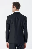 Siyah Mono Yaka Çift Yırtmaç Yelekli 6 Drop Slim Fit Dar Kesim Basic Takım Elbise 1001245186 thumbnail 7