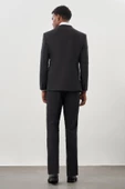 Siyah Düz Mono Yaka Yünlü 6 Drop Comfort Fit Classic Takım Elbise 1001245180 thumbnail 5