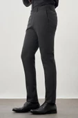 Koyu Antrasit Esnek Yandan Cepli Slim Fit Classic Pantolon 1003245209 thumbnail 3