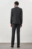 Koyu Antrasit Düz Mono Yaka Yünlü 6 Drop Comfort Fit Classic Takım Elbise 1001245180 thumbnail 5