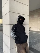 Samuray Kapşonlu  SweatShirt - Siyah - 6