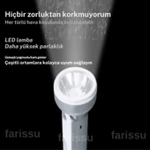 GOLD KAMA şarjlı taşınabilir el feneri 200 metre aydınlatma - 5