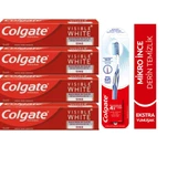 Colgate Visible White Maksimum Beyazlık Diş Macun 75 ml + Mikro Ince Advanced Manuel Diş Fırçası 4+1 - 1