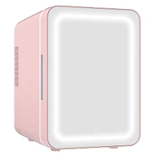 Mioji Mio 212 4L LED Işıklı Kozmetik Makyaj Krem Sıcak ve Soğuk Ayarlı Taşınabilir Fridge Mini Dolap - Pembe - 5