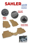 Seat Leon 2 2006-2012 Uyumlu SAHLER Araca Özel Bej 4.5D Havuzlu Oto Paspas - 1