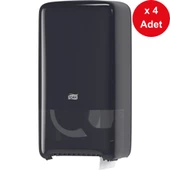 Tork Çiftli Tuvalet Kâğıdı Dispenseri Siyah x 4 Adet (557508) - 1