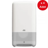 Tork Çift Rulo Tuvalet Kağıdı Dispenseri Beyaz x 4 Adet (557500) - 1