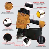 ÇarşıBu Palet ve Sandık Çivi Çakma Tabancası 45-70 MM Havalı Çivileme Makinesi CN70 - 3