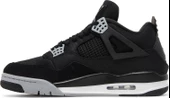 Nike Air Jordan Retro 4 Black Canvas Erkek Spor Ayakkabı thumbnail 3