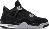 Nike Air Jordan Retro 4 Black Canvas Erkek Spor Ayakkabı thumbnail 1