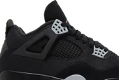 Nike Air Jordan Retro 4 Black Canvas Erkek Spor Ayakkabı thumbnail 2