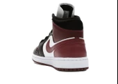 Nike Air Jordan 1 Mid SE Black Dark Beetroot (W) Spor Ayakkabı thumbnail 4
