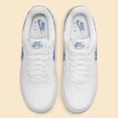 Nike Air Force 1 White Blue Paisley Kadın Spor Ayakkabı - 6