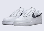 Nike Air Force 1 White Black Paisley Spor Ayakkabı - 5