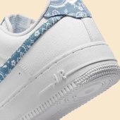 Nike Air Force 1 White Blue Paisley Kadın Spor Ayakkabı - 4