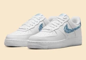 Nike Air Force 1 White Blue Paisley Kadın Spor Ayakkabı - 5