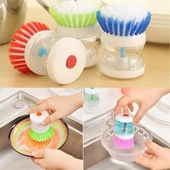 BUFFER® Deterjan Hazneli Kolay Bulaşık Yıkama Fırçası Bulaşık Sünger - 5