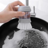 BUFFER® Deterjan Hazneli Kolay Bulaşık Yıkama Fırçası Bulaşık Sünger - 1