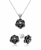 925 Ayar Gümüş Çiçek Set - 1