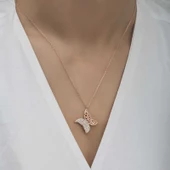 925 Ayar Gümüş Kelebek Kadın Gümüş Kolye thumbnail 3