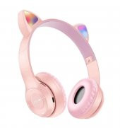 P47M Yeni Nesil Led Işıklı Kablosuz Bluetooth Kedi Kulaklık 5.0V - 3