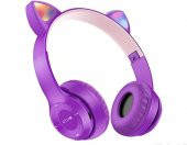 P47M Yeni Nesil Led Işıklı Kablosuz Bluetooth Kedi Kulaklık 5.0V - 5