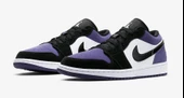 Nike Air Jordan 1 Low Court Purple Erkek Spor Ayakkabı thumbnail 1