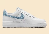Nike Air Force 1 White Blue Paisley Kadın Spor Ayakkabı thumbnail 2