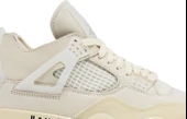 Nike Air Jordan Retro 4 x Off White Sail Erkek Spor Ayakkabı - 2