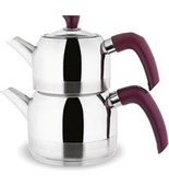FMS Narin Mini Boy Çelik Çaydanlık Mürdüm - 4066MRD - 1