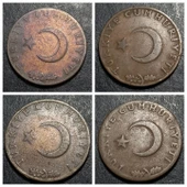 EscoinesKoleksiyon 1958/59/60/61/62/63/64/65/66/67/68/69/70/71/72/73 10Kuruş Takım HALİYLE eski para - 8