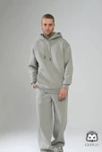 Oversize Kapşonlu Hoodie (Gri) - 2