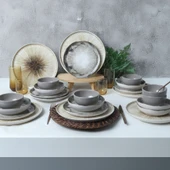 Keramika Brown Wave Yemek Takımı 24 Parça 6 Kişilik 21976-77-78 - 8
