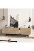 LİFEDECO TV ÜNİTESİ 180 CM ANTRASİT/MEŞE METAL AYAKLI LD-4000-GMA - 2