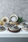 Keramika Brown Wave Yemek Takımı 24 Parça 6 Kişilik 21976-77-78 - 6