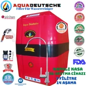 AQUA DEUTSCHE KIRMIZI SİYAH POMPALI 12 LİTRE 7 FİLTRE 14 AŞAMA SU ARITMA CİHAZI thumbnail 1