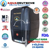 AQUA DEUTSCHE SİYAH POMPALI 12 LİTRE 7 FİLTRE 14 AŞAMA SU ARITMA CİHAZI thumbnail 1