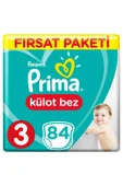 PRİMA KÜLOT BEBEK BEZİ 3 BEDEN 84 ADET MİDİ FIRSAT PAKETİ - 1