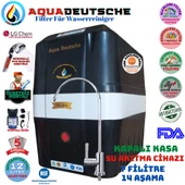 AQUA DEUTSCHE SİYAH BEYAZ POMPALI MONTAJ DAHİL 12 LİTRE 7 FİLTRE 14 AŞAMA SU ARITMA CİHAZI - 1