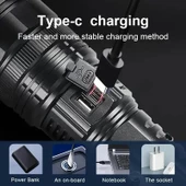 Valkyrie Ultra Güçlü Yüksek Parlaklık M80 LED Şarjlı El Feneri 6000mAh Powerbank - 10
