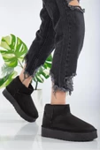 Fort Elanaz Süet İçi Kürklü Kalın Taban Mini Boy Bilekte Kısa Kadın Bot thumbnail 1
