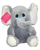 Selay Toys Pelüş Oturan Fil Gri 3440 - 1