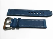 Fado& Fosil  Uyumlu &Her Saate Uyumlu greyzi  Deri Saat Kordonu 24  mm  (85)  mavi thumbnail 4